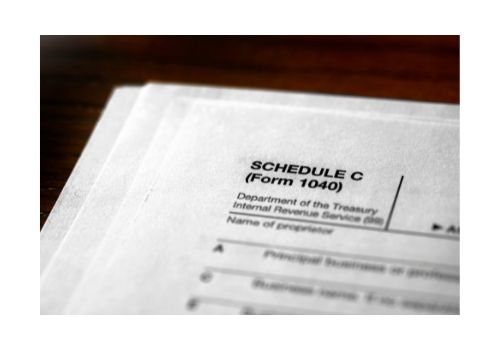 Picture of the top corner of IRS form Schedule C.